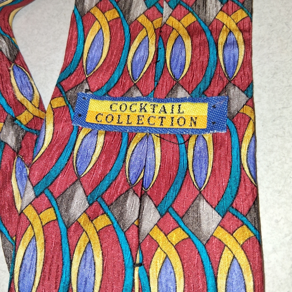 Cocktail Collection "Tequila" Colorful Geometric Tie